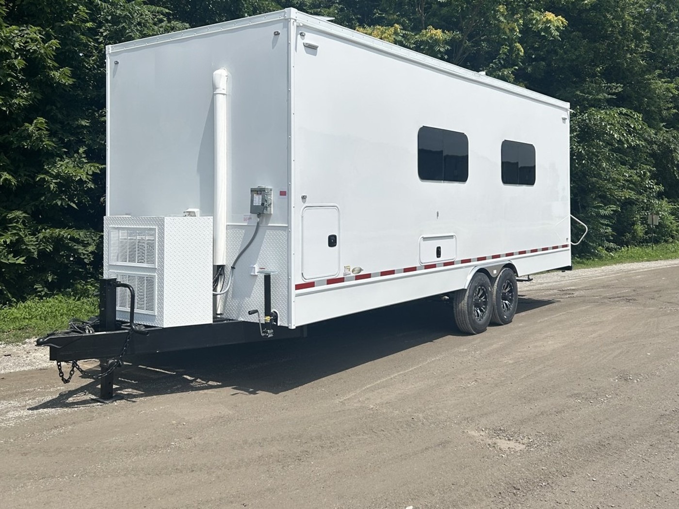 24 ft mobile office break room cooling trailer exterior